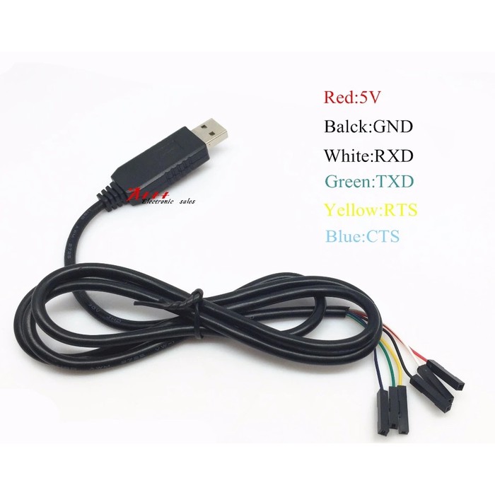 สายเคเบิล FTDI FT232 USB เป็น RS232 ตัวแปลง TTL Serial FT232RL 6pin