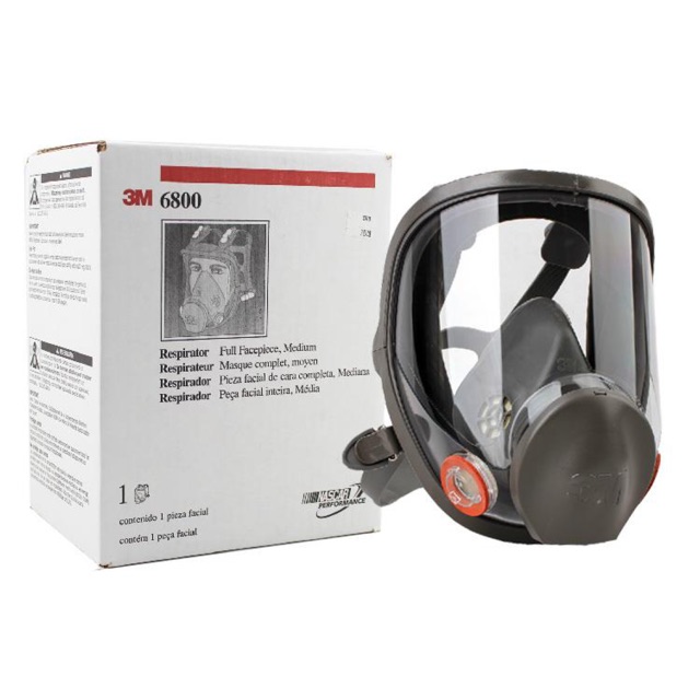 3M 6800 (M) เครื่องช่วยหายใจแบบเต็มใบ
