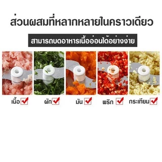 เครื่องบดกระเทียม ที่สับกระเทียม เครื่องบดกระเทียมแบบดึง