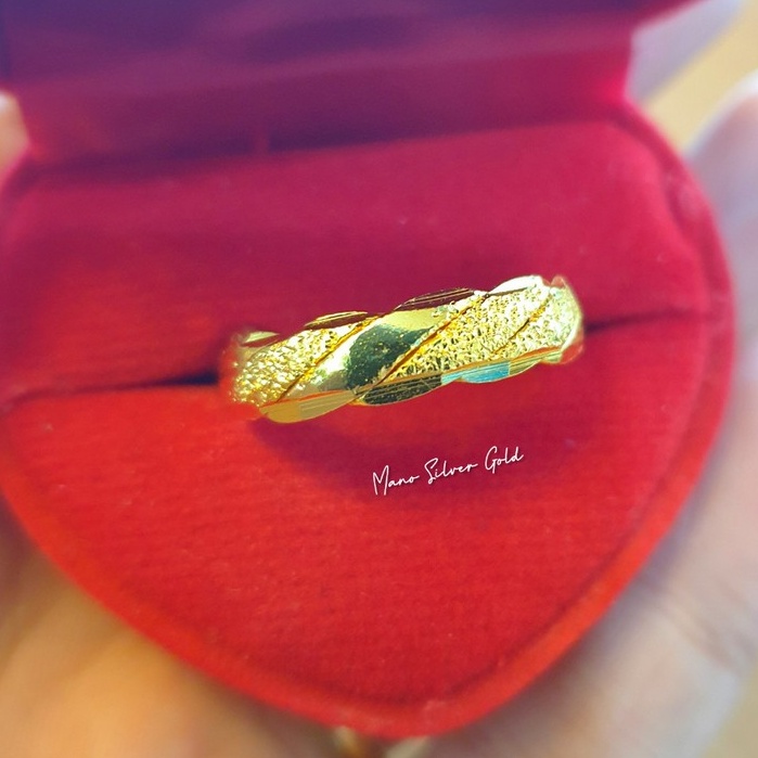 แหวนทองเคลือบ 030 หนัก 1 สลึง มินิมอล งานเกาหลี ไมครอน ชุบทอง หุ้มทอง แฟชั่น ทองสวย ใส่ออกงาน