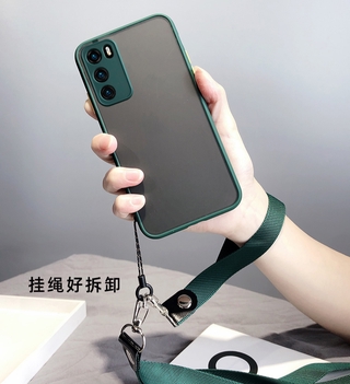 เคสขอบสี เคส กรณี Xiaomi Redmi 9T Note 8 9 Pro 9s 9A 9C Mi 10T Pro Mi 11 Mi 9 10 Lite POCO X3 NFC เชือกเส้นเล็กยาว / สั้น เคสมือถือ