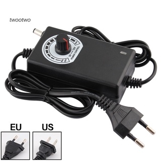 Tt อะแดปเตอร์มอเตอร์ควบคุมแรงดันไฟฟ้า 3V-12V 2A 24W ปรับได้ ปลั๊ก US EU