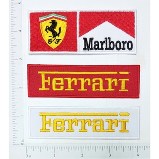 FERRARI LOGO เฟอร์รารี่ โลโก้ ตัวรีดติดเสื้อ เย็บติดเสื้อ อุปกรณ์ตกแต่งเสื