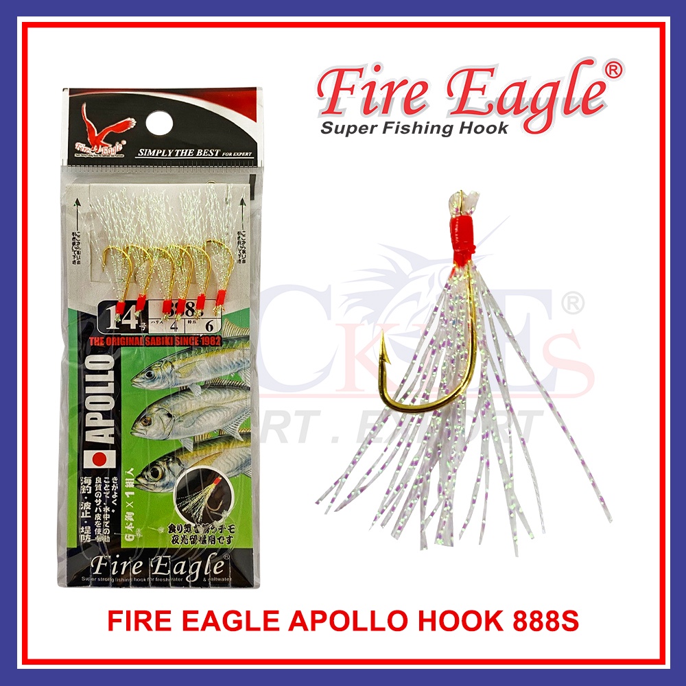 Fire Eagle Apollo Hook 888S Fishing Hook Matakail Pancing