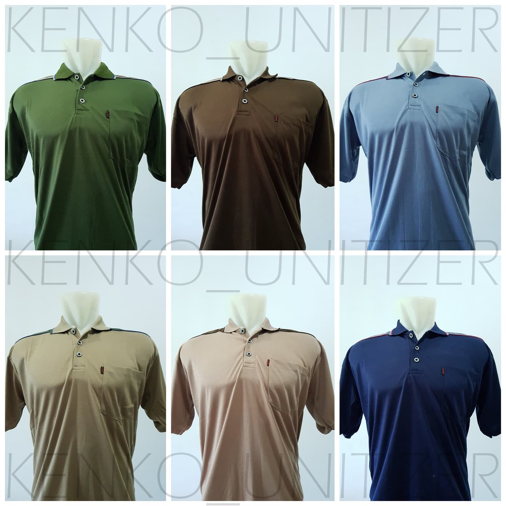 KENKO DN23 เสื้อโปโลผู้ชายคอปก Wangki และกระเป๋าสั้นรวมกันสําหรับผู้ใหญ่ PE DK 40s