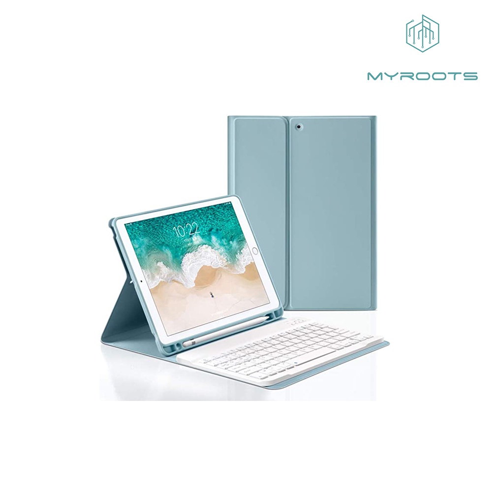Myroots คีย์บอร์ดบลูทูธสมาร์ทสําหรับ Samsung A7 Lite A8 ใหม่ S6 Lite ไร้สายที่ถอดออกได้ iPad คีย์บอร