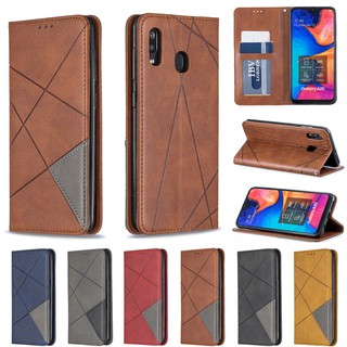 เคสโทรศัพท์หนัง PU นิ่ม ฝาพับ พร้อมช่องใส่บัตร สไตล์เรโทร สําหรับ Samsung Galaxy A10 A20 A30 A50 A10S A20S A30S A50S A70 A02 A03S