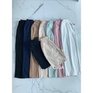 กางเกงขายาวผู้ชายผ้าลินินผสมเอวยืดสินค้า✅พร้อมส่ง✅ไม่ต้องรอพรี🧸🩳