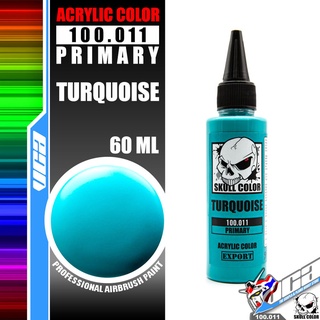 SKULL COLOR 100.011 TURQUOISE ACRYLIC COLOR 60ML PRIMARY PAINT สีอะครีลิกสำหรับพลาสติก โมเดล VCA GUNDAM