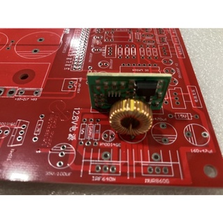 แผ่นPCB Pure sine wave inverter ขนาด24 mosfet ตัวใหญ่ พร้อมอุปกรณ์ตามภาพ