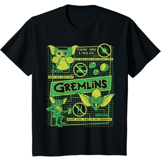 เสื้อยืด พิมพ์ลาย Gremlins Three Rules Schematics เหมาะกับของขวัญ สําหรับผู้ใหญ่