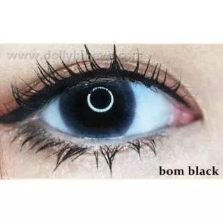 💖 Kitty kawaii ๑ สีดำ black mini Bom สายตา -00 ถึง -1000 Contactlens บิ๊กอาย คอนแทคเลนส์ ราคาถูก แถมตลับฟรี.