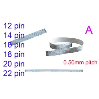 สายแพ 12 14 16 18 20 22 pin 0.50mm ffc cable AWM 20624 80C 60V ชนิด A