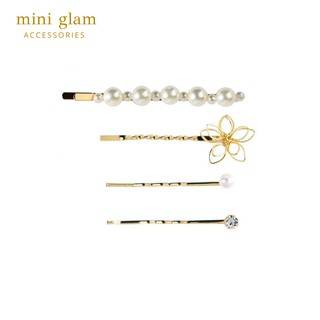 Miniglam Tinkerbell Pearl Hair Pin Set A เซ็ตกิ๊บติดผมมุกทิงเกอร์เบลสีทอง