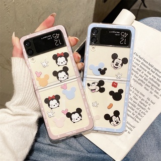 เคสโทรศัพท์ For Smartphone Casing phone Samsung Galaxy Z Flip 4 3 2 5G Hot sale Lovely Cute Cartoon MK MN Phone Cell Case TPU Soft Transparent Back Cover Flip2 Flip3 Flip4