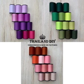 🧵 ด้ายเย็บผ้าคุณภาพตราหัวเสือ WOP 🧵 เซทx12เฉดสี เหนียว สีสวย ด้ายเย็บผ้าหลอดเล็กคละสี ด้าย ด้ายสปัน DIY ด้ายเย็บผ้าสีขาว