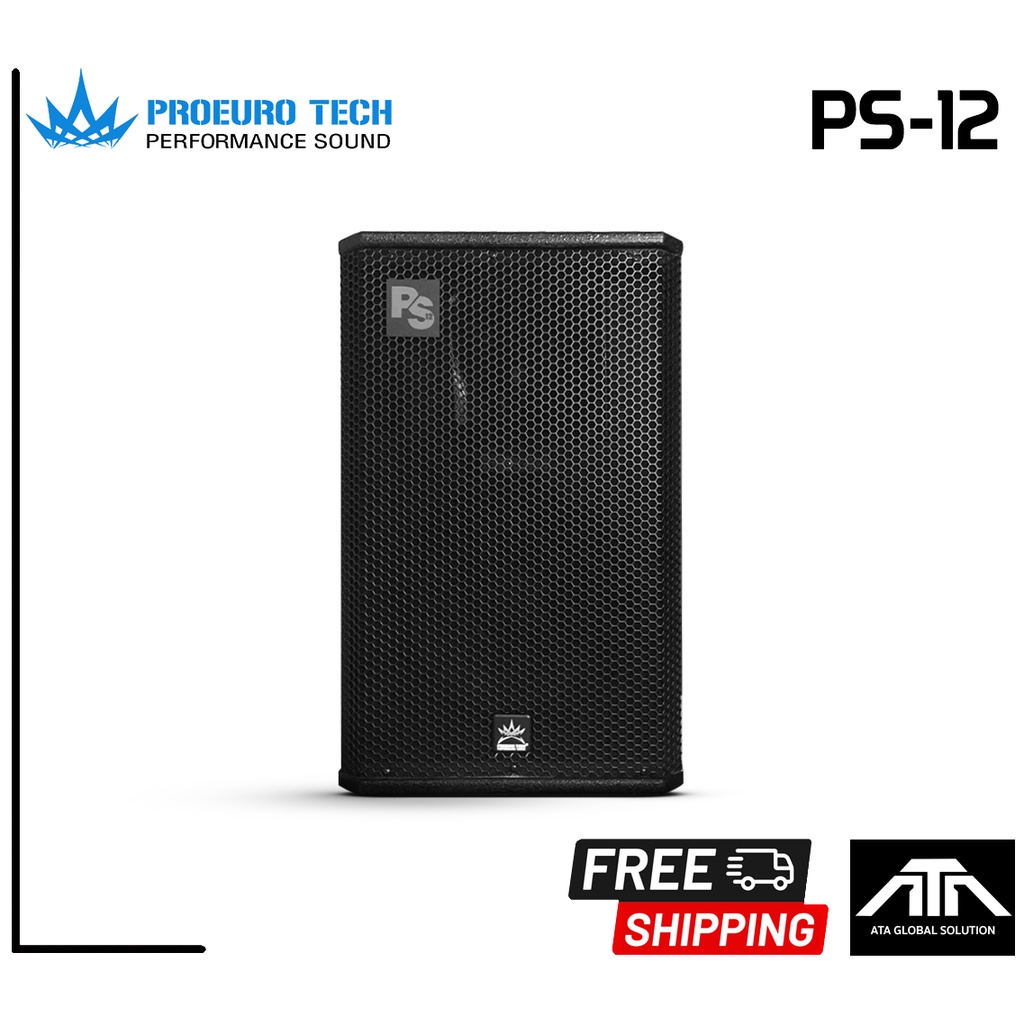 (ราคาต่อ 1 ใบ) PROEURO TECH PS-12 ตู้ลำโพงกลางแจ้ง 12 นิ้ว Professional 2 Way Speaker PS12 PS 12