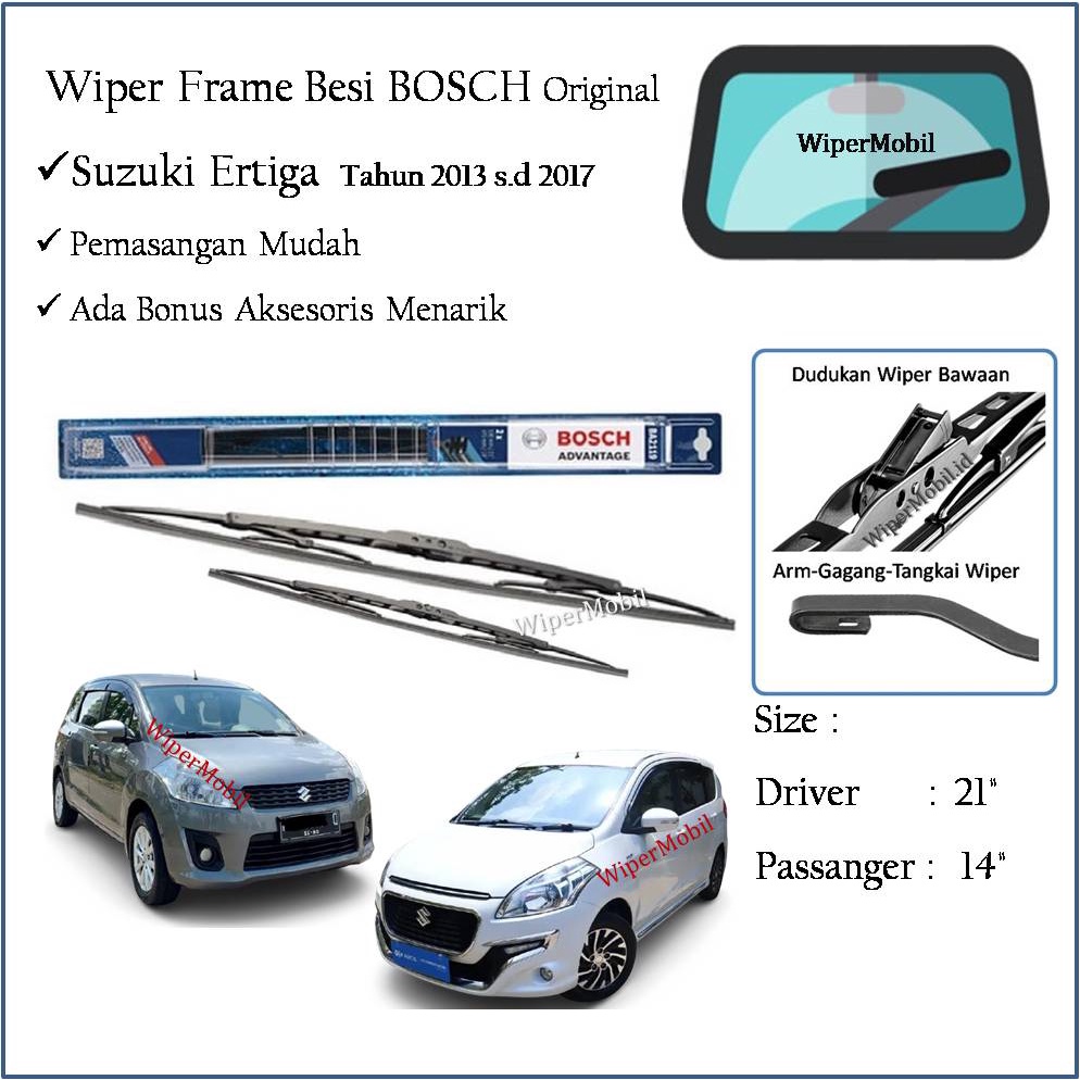 ที่ปัดน้ําฝน Bosch สําหรับ Suzuki Ertiga 2013 2014 2015 2916 2017