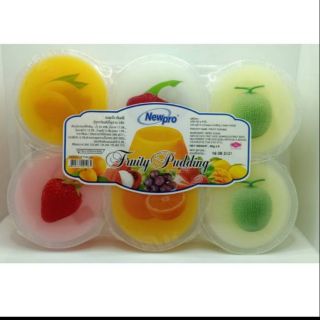 พุดดิ้งผลไม้ FRUITY PUDDING มี5รสชาติ เมล่อน,มะม่วง,สตรอเบอรี่,ส้ม,ลิ้นจี่