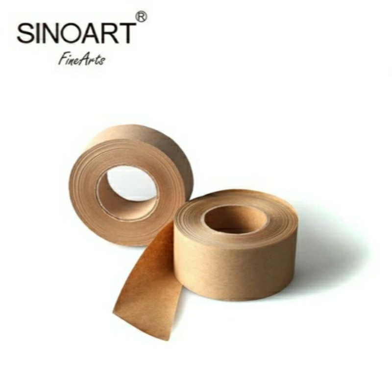 SINOART KRAFT เทปกระดาษ INSULATION TAPE เทปน้ําสีน้ําตาลกระดาษ