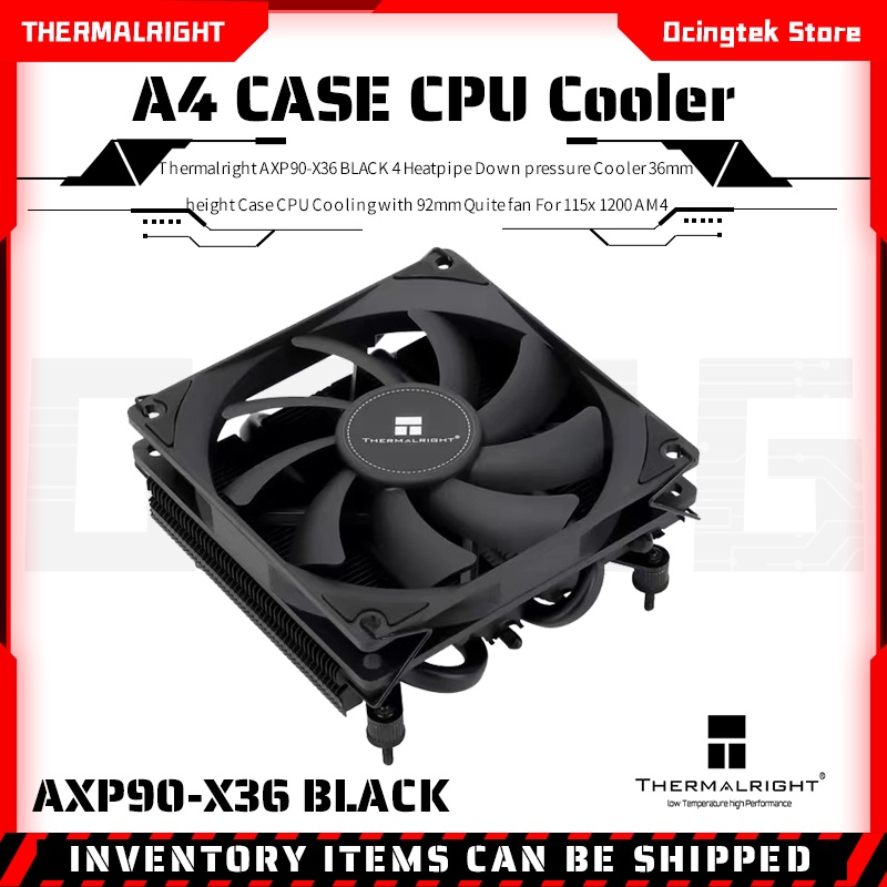Thermalright AXP90-X36 พัดลมระบายความร้อน CPU 4 ท่อความร้อน ความสูง 36 มม. พร้อมพัดลม 92 มม. สําหรับ