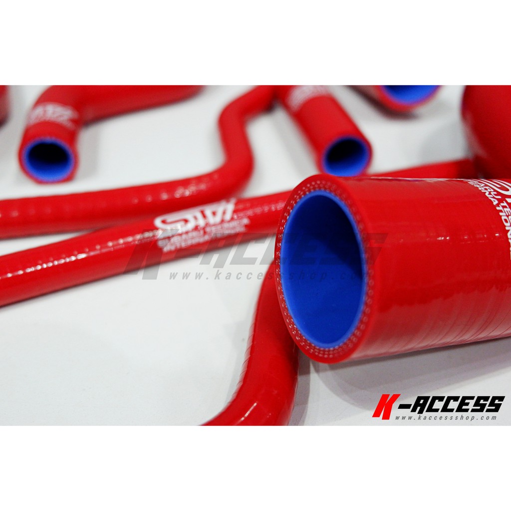 ท่อหม้อน้ำ STI Subaru Impreza GC8 97-00 (8 ชิ้น) สีแดง ท่อน้ำแต่ง ซูบารุ - รูปที่ 2