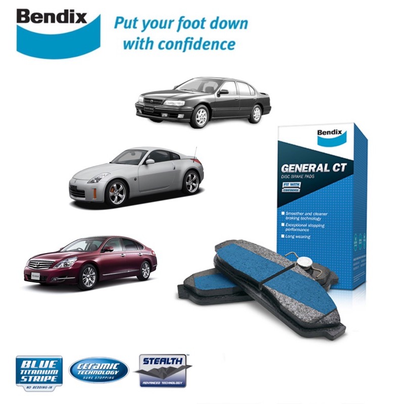 ผ้าเบรคหน้า Bendix DB1232GCT - Nissan Teana J32/ Cefiro A32 2.0/ Suzuki SX4/ Fairlady Z33