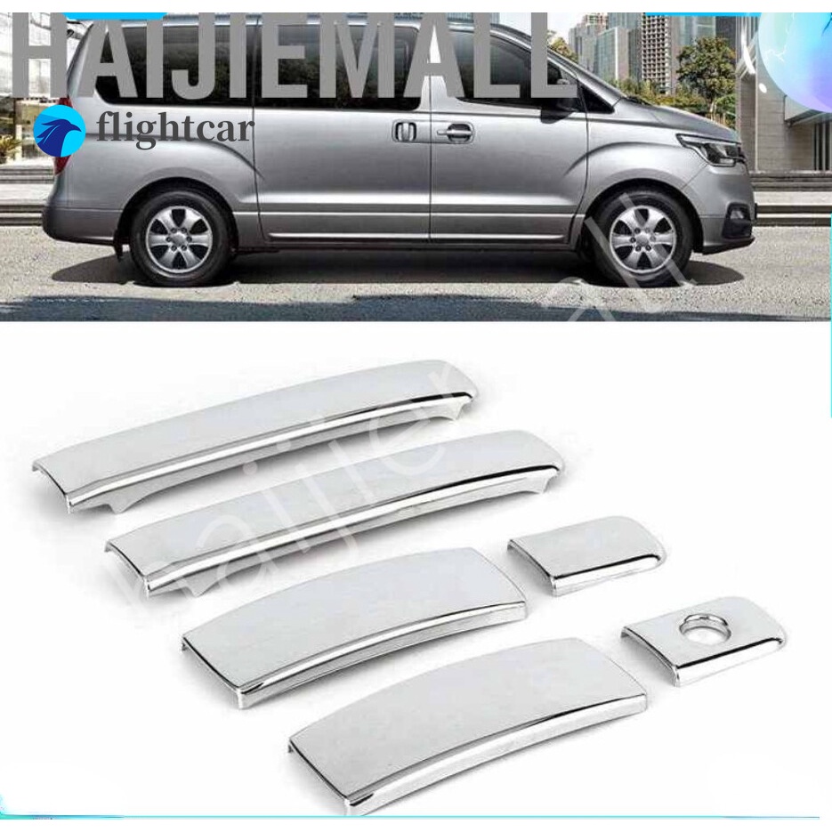 (FT) ฝาครอบมือจับประตูรถยนต์ ชุบไฟฟ้า สําหรับ HYUNDAI GRAND STAREX (H1) 2019 6 ชิ้น