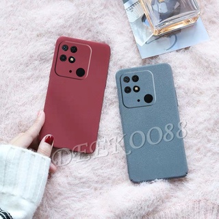 พร้อมส่ง เคสโทรศัพท์มือถือ TPU เนื้อแมตต์ บางพิเศษ สีแดง สีดํา สําหรับ Xiaomi Redmi 10C Redmi10C