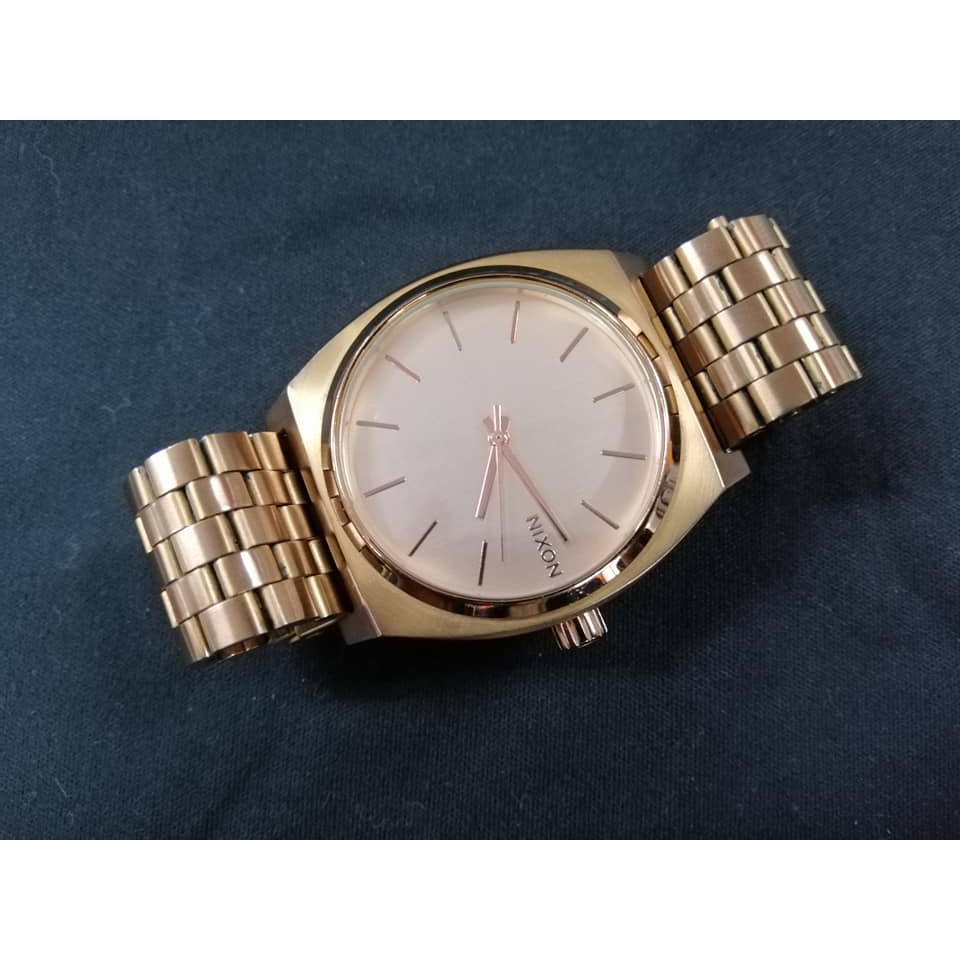 นาฬิกา Nixon time teller rose gold ของแท้ มือสอง