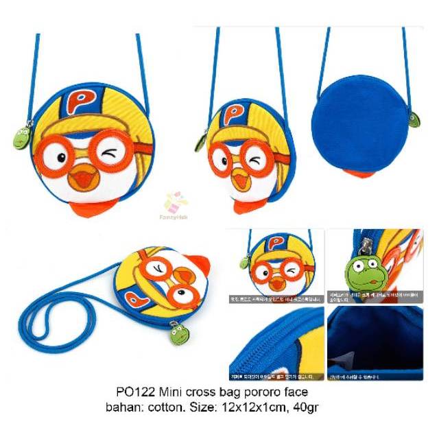 ORI KOREA Mini cross bag pororo PO122 / petty PO123