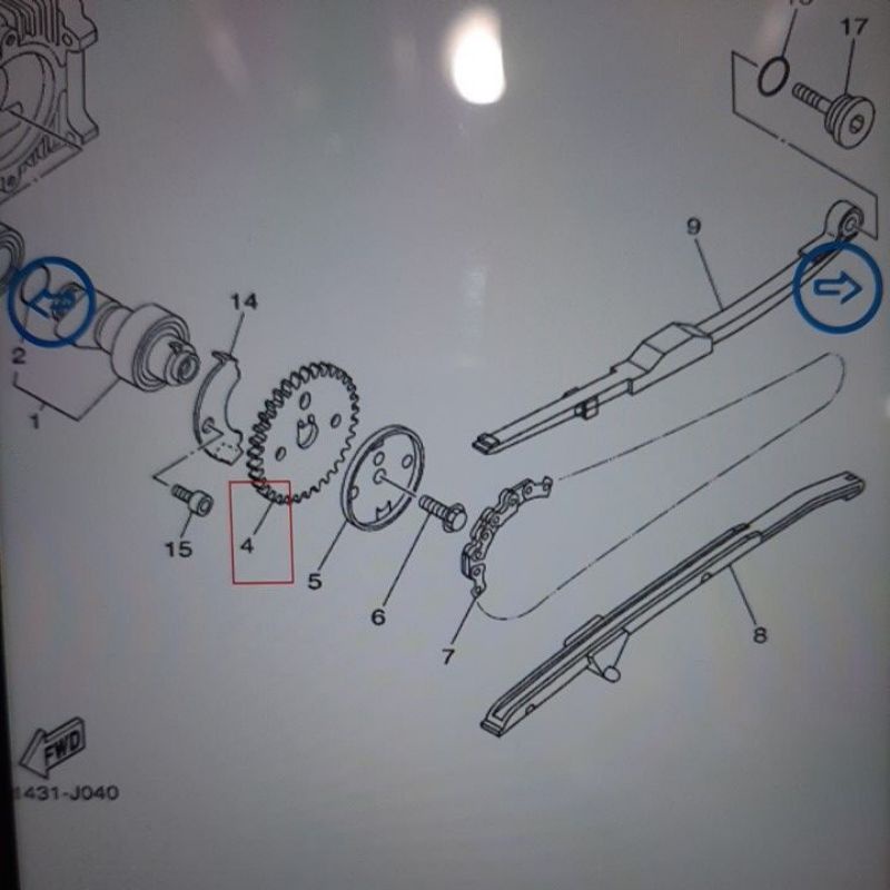 เฟืองโซ่ราวลิ้นแท้100% 5MX-E2176-00 และ อย่างดี .Mio, Fino, Nouvo-mx, FILANO เก่า - รูปที่ 2