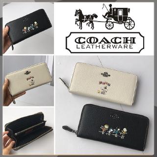 【HOT】Coach กระเป๋าสตางค์แท้กระเป๋าสตางค์ผู้หญิงกระเป๋าสตางค์ใบยาว F16122 กระเป๋าสตางค์ซิปกระเป๋าสตางค์แท้