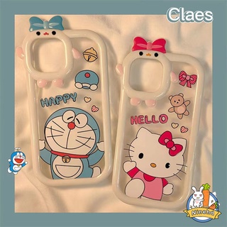 เคสโทรศัพท์มือถือแบบใส หนา กันกระแทก ลายการ์ตูนแมว 3D สําหรับ Vivo Y02 Y16 Y15A Y15S Y02s Y22 Y22s Y35 V25e V25 V23e V23 V20 Pro Y21 Y21s Y33s Y33T Y21T Y75 T1 T1x Y01 Y01A Y21A Y20 Y20s Y20i Y12A Y12s Y76 Y17 Y15 Y12 Y20s [G] Y11 Y19 S1