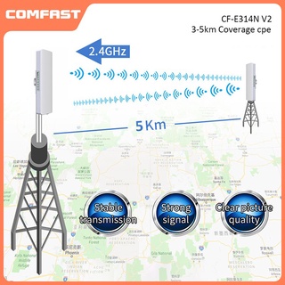 Comfast CF-E314NV2 เสาอากาศไร้สาย AP WIFI CPE 300Mbps 2.4GHz ขนาดเล็ก 2*14dBi