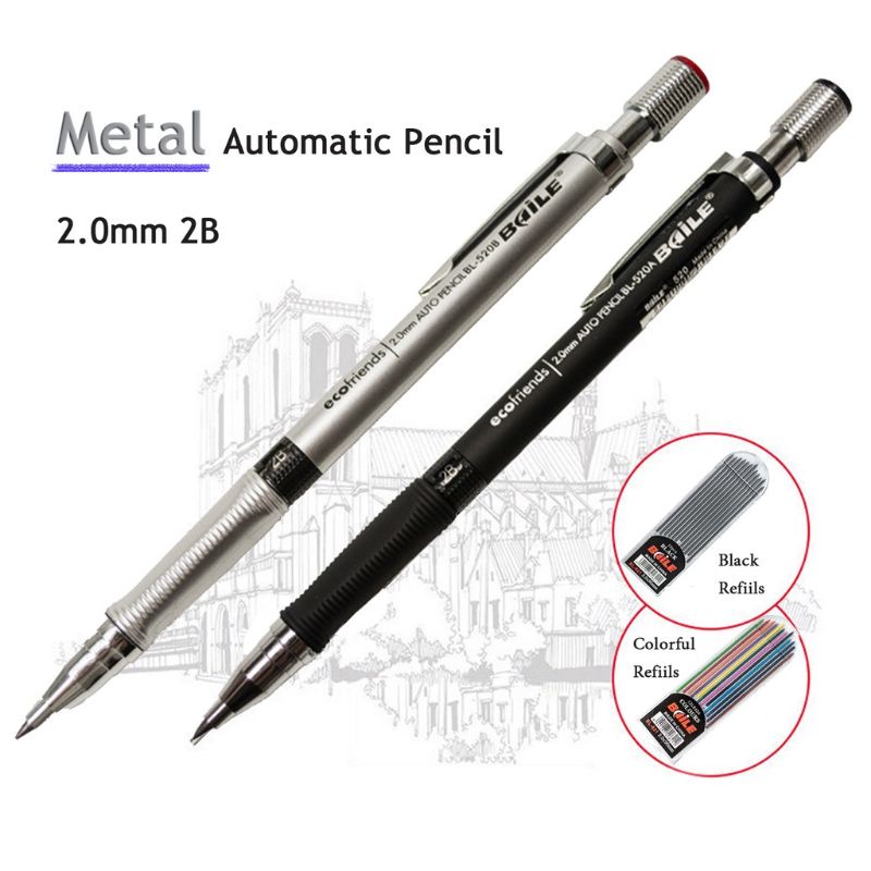ดินสอกด 2.0 มม. ดินสอดราฟท์ ดินสอร่างแบบ Automatic Pencil