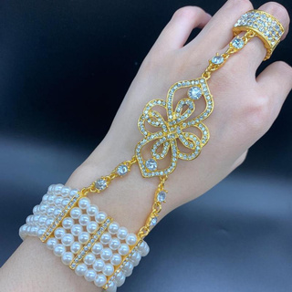 Thai jewelleryเพิร์ลเพชรสร้อยข้อมือมุกแหวนโซ่มือ เข็มขัดมุกนิ้ว างสาว มีหลายสไตล์ กำไลข้อมือ กำไลเชือกรองเท้า