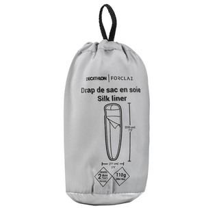ซับในถุงนอน FORCLAZ ซับในถุงนอนผ้าไหมสำหรับเทรคกิ้ง Silk Trekking Bag Cover