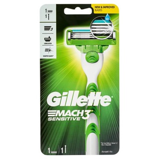 Gillette Mach 3 มีดโกน Sensitive Skin Hair กำจัดเคราสำหรับชายโกนหนวดทำความสะอาด 3 ชั้น SHARP ใบมีดตัดผมมีดโกน