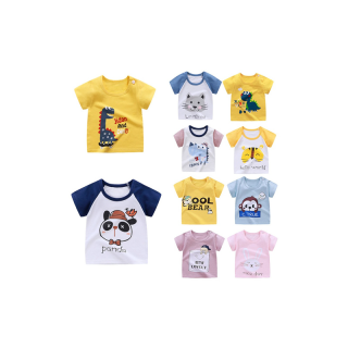 โปรโมชั่น : ส่งไวจากไทยเสื้อยืดแขนสั้นผ้าฝ้ายลายการ์ตูนสําหรับเด็กA2180cm