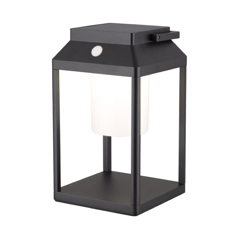 โคมไฟโซลาร์เซลล์ พร้อม USB 3.5W WW LUZINO สีดำ