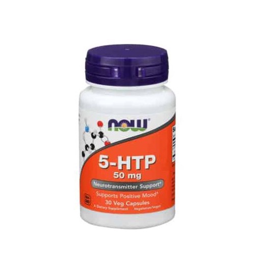 Now Foods 5-HTP 50 mg ช่วยการนอนหลับ ลดความเครียด ขนาด 30แคปซูล