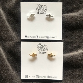 Stud Earrings :: Shark