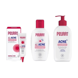 เพียวริ Peurri Clear / Rapid All Acne Cleanser คลีนเซอร์ เจลล้างหน้าลดสิว / แอคเน่ เจลแต้มสิว (8 กรัม /100ml/ 250ml )