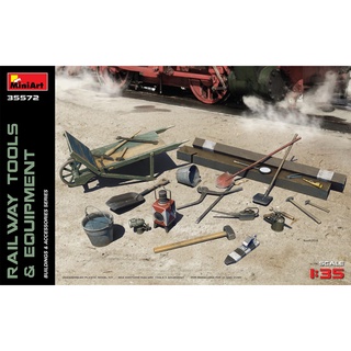 โมเดลประกอบ MiniArt 1/35 MI35572 RAIL WAY TOOLS &amp; EQUIPMENT