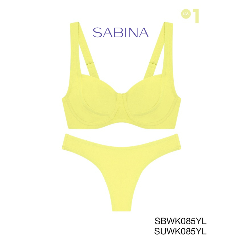 ุSabina ชุดว่ายน้ำ Swimwear รุ่น Collection Swim Swimwear'22 รหัส SBWK085YL+SUWK085YL สีเหลือง