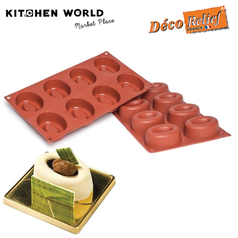 Deco Relief RX049 Oval Savarin Silicone 60x75xH25mm.Mould NR.8 / พิมพ์ซิลิโคน ราคา ถูกที่สุด ดีลบีเคเค