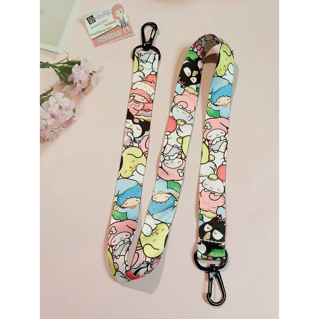 สายคล้องแมส แบบตะขอก้ามปู ลายการ์ตูน ลายชัดสีสวย งานเย็บ พร้อมส่ง❤ - รูปที่ 3