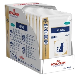 Royal Canin Renal With Fish Pouch Cat อาหารแมวโรคไต แบบซอง ขนาด 85g*12 ซอง