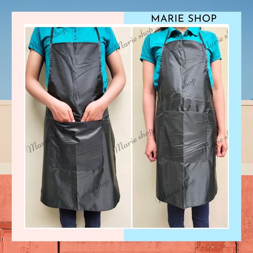 กันน้ํา APRON/KITCHEN APRON/WATERPROOF COOKING APRON/PLAIN APRON/CLOTHES PROTECTOR